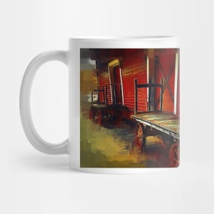 Old Train Station Carts Mug